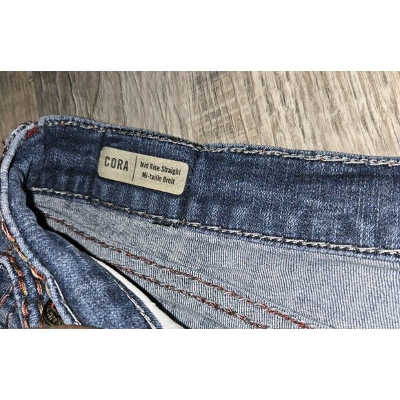 True Religion Cora Mid Rise Straight Dark Blue Jeans size 31 - Picture 4 of 7